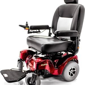 Merits Health Products - Atlantis - Bariatric Power Chair - 24"W x 20"D - Red