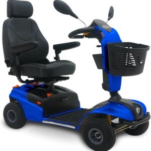 Shoprider Explorer Blue 4-Wheel Mobility Scooter with 300 lb. weight capacity