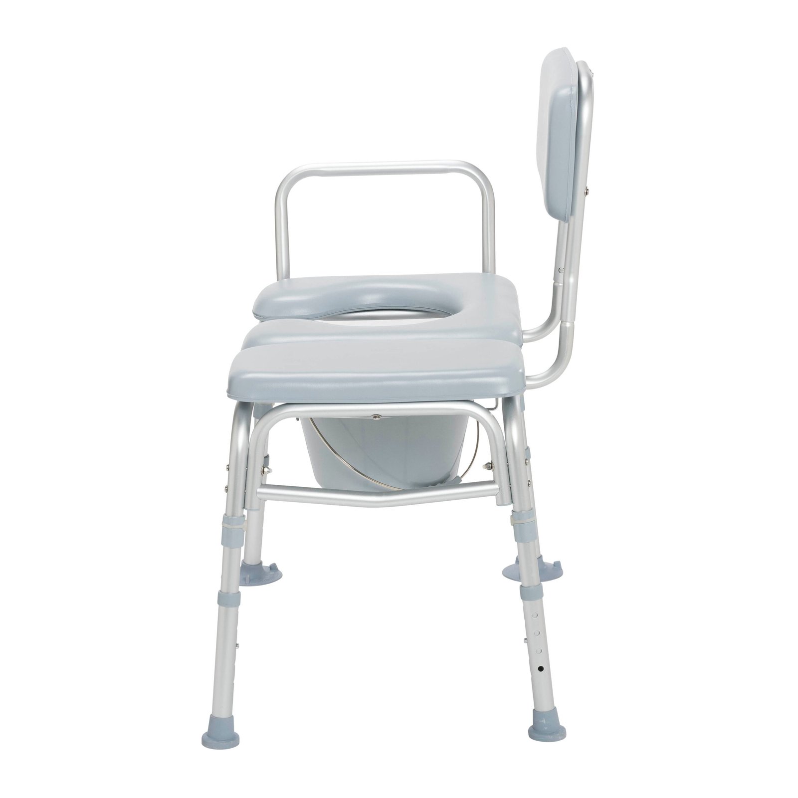 Padded Seat Transfer Bench with Commode Opening - Image 4