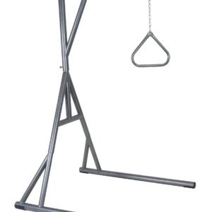 Heavy Duty Trapeze with Base and Wheels, Silver Vein