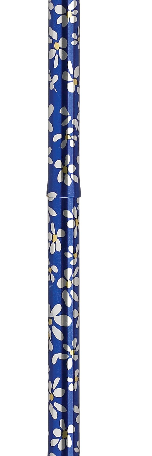 Lightweight Adjustable Folding Cane with T Handle, Black Floral - Image 5