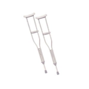 Walking Crutches with Underarm Pad and Handgrip, Adult, 1 Pair