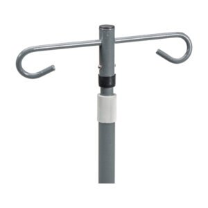 Economy Removable Top I. V. Pole, 2 Hook Top, Chrome